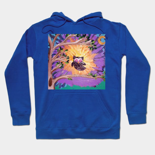 Tie Dye Sunrise Owl Hoodie by Oregon333